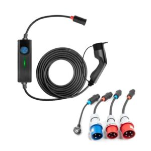 Besen állítható és hordozható elektromos autótöltő táskával (max. 3x24A)